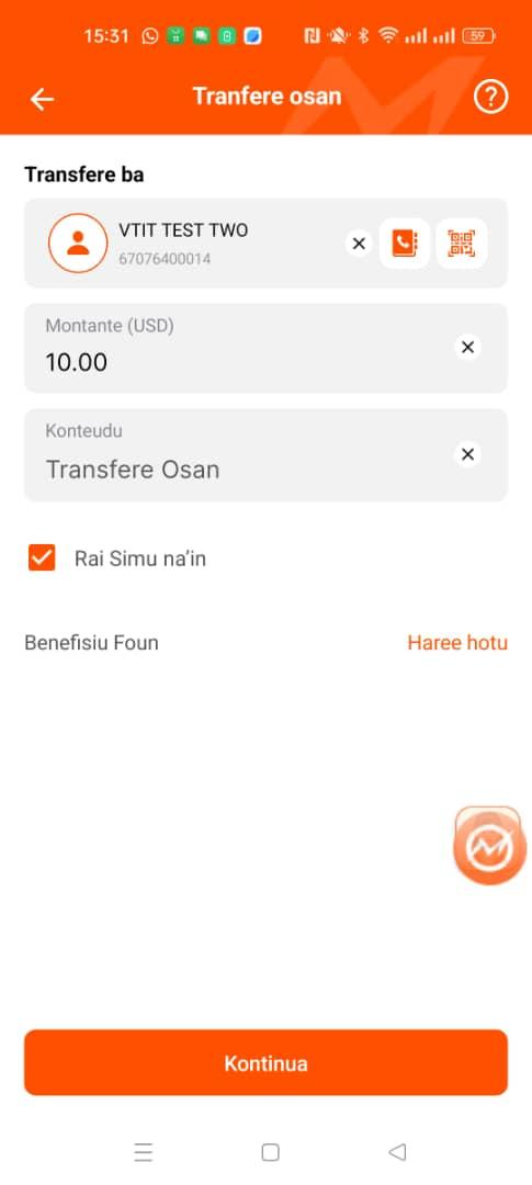 Receiver number