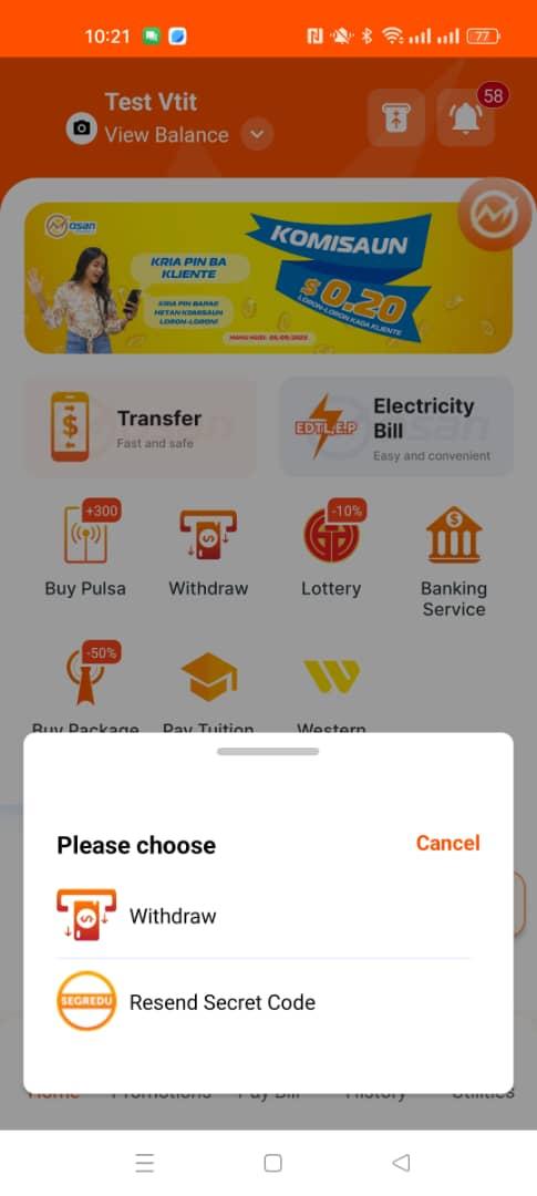 Choose the option 